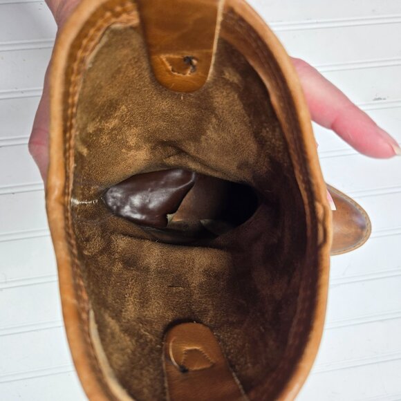 Carolina Wellington Work Boots Men's Sz 9 Vintage Western Pull On Cowboy Leather - Picture 9 of 12